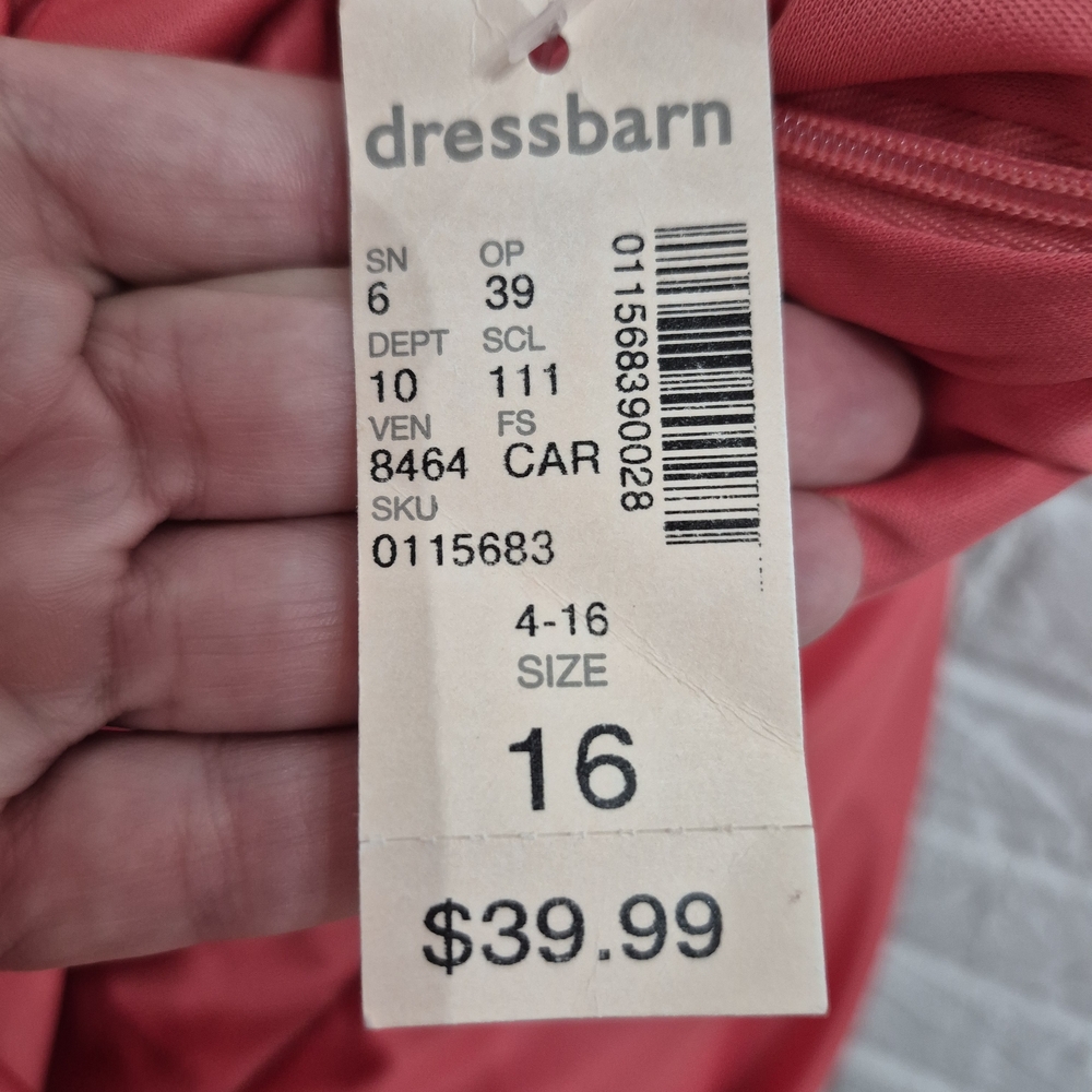 Dress Barn Pink Textured Midi Dress - Picture 3 of 8